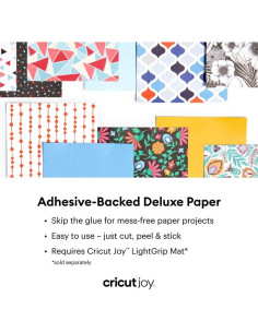 Papel Deluxe Adhesivo Cricut Joy Caleidoscopio 10 Hojas 30.4x11.4cm 2