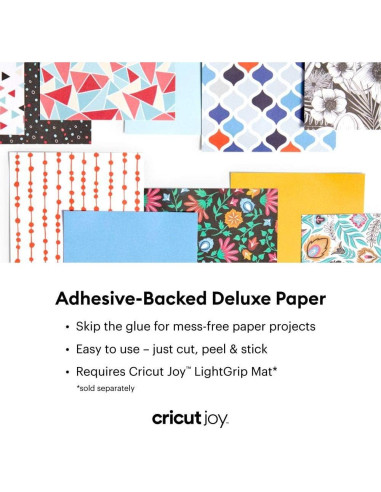 Papel Deluxe Adhesivo Cricut Joy Caleidoscopio 10 Hojas 30.4x11.4cm
