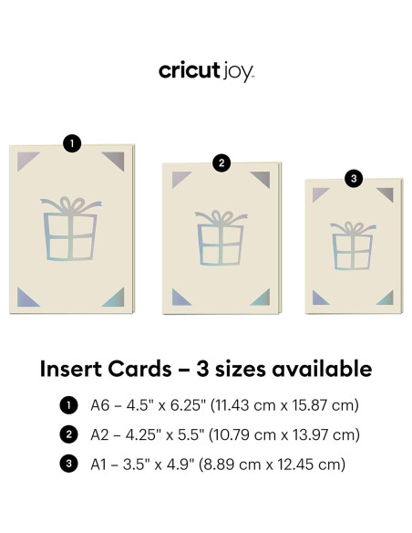 Tarjetas Insertar Cricut Joy A6 Gris Plateado Holográfico Tarjetas Insertar Cricut Joy A6 Gris Plateado Holográfico