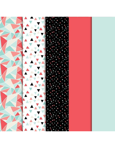 Papel Deluxe Adhesivo Cricut Joy Caleidoscopio 10 Hojas 30.4x11.4cm