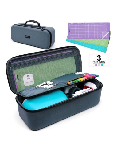 Funda de viaje dura Glamgen para Cricut Joy con 3 alfombrillas