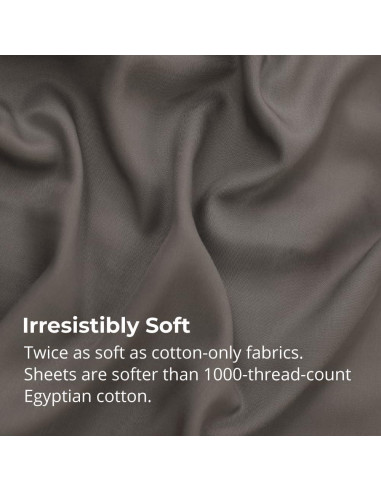 Conjunto de Sábanas Cariloha Aloha Soft 4 Piezas Rey Dividido Gris