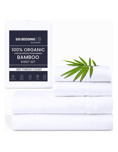Juego de Sábanas King SGI Bedding 4 Piezas Viscosa Bambú