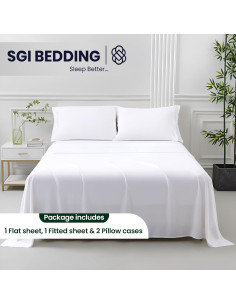 Juego de Sábanas King SGI Bedding 4 Piezas Viscosa Bambú 2