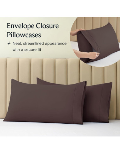 Juego de Sábanas LuxClub Twin 3 Piezas Microfibra Marrón