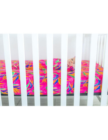 Hoja de Cuna Ajustada Florida Kid Co. Ave del Paraíso 132x72cm