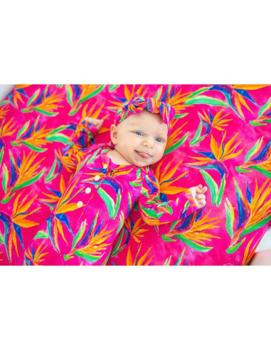 Hoja de Cuna Ajustada Florida Kid Co. Ave del Paraíso 132x72cm