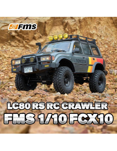 Coche RC Toyota Land Cruiser LC80 FMS 1/10 Gris con Iluminación 2