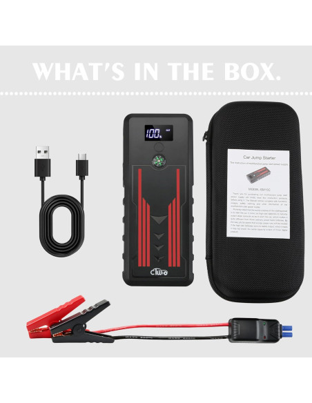 Arrancador de Salto Portátil CTWJO 1000A 20000mAh 12V