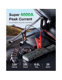 Arrancador de Batería Portátil AMPBANK AB4000 4000A 12V 2