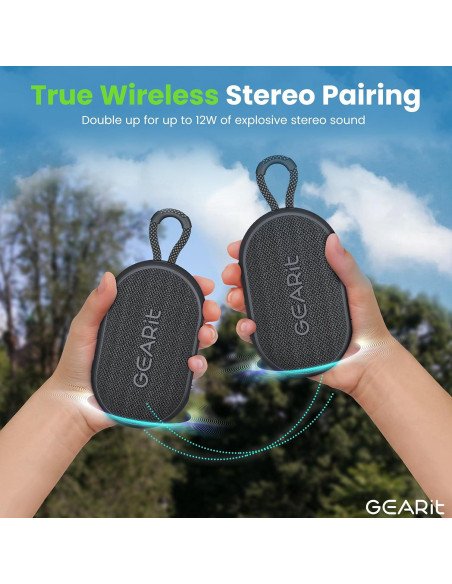 Altavoz Bluetooth Inalámbrico GEARit 6W Impermeable IPX7
