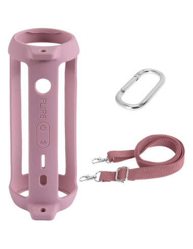 Funda de Silicona Co2CREA para Altavoz JBL Flip 6 Rosa