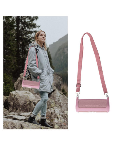 Funda de Silicona Co2CREA para Altavoz JBL Flip 6 Rosa