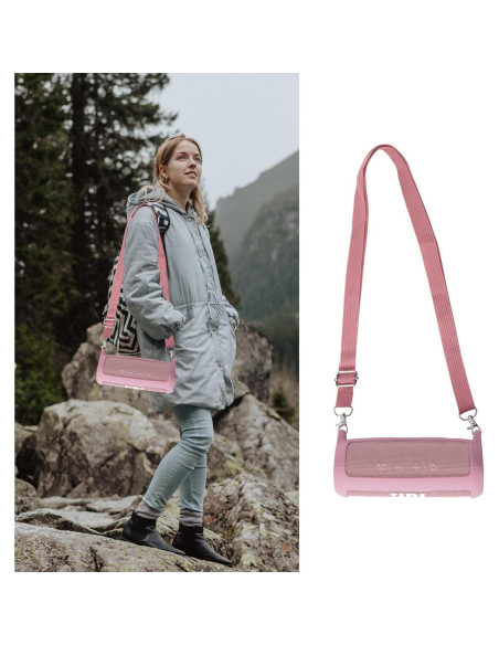 Funda de Silicona Co2CREA para Altavoz JBL Flip 6 Rosa