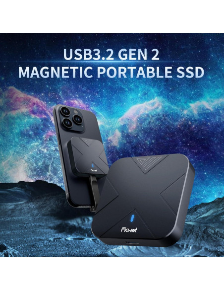 SSD Externo Fikwot FP70 500GB USB 3.2 1050MB/s Gris
