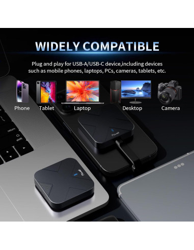 SSD Externo Fikwot FP70 500GB USB 3.2 1050MB/s Gris