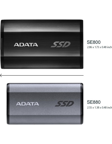 SSD Portátil ADATA SE880 1TB USB 3.2 Gen 2x2 Titanio