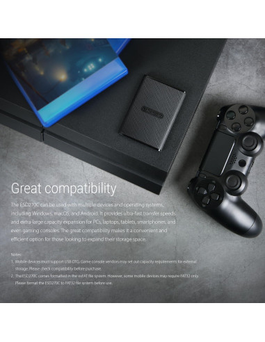 Transcend ESD270 250GB SSD Externo USB 3.1 para iPhone, PC