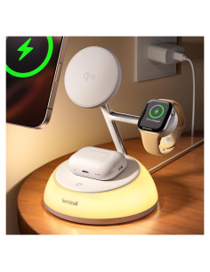 Soporte de Cargador Inalámbrico Lamicall 4 en 1 Qi2 15W