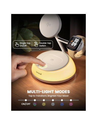 Soporte de Cargador Inalámbrico Lamicall 4 en 1 Qi2 15W