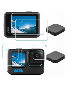 Protector de Pantalla y Lente para GoPro Hero 10 11 12 - Vidrio Templado 9H