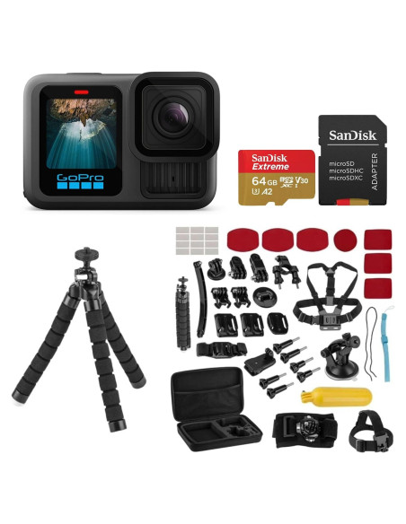 Cámara de Acción GoPro HERO13 Black 5.3K60 + Kit 47 Accesorios