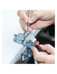 Mini Prensa de Banco SHANGNIULU 10x5 cm Aluminio Plata