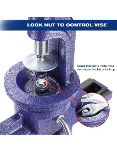 Mordaza de Banco WORKPRO 6.35 cm Base Giratoria 360