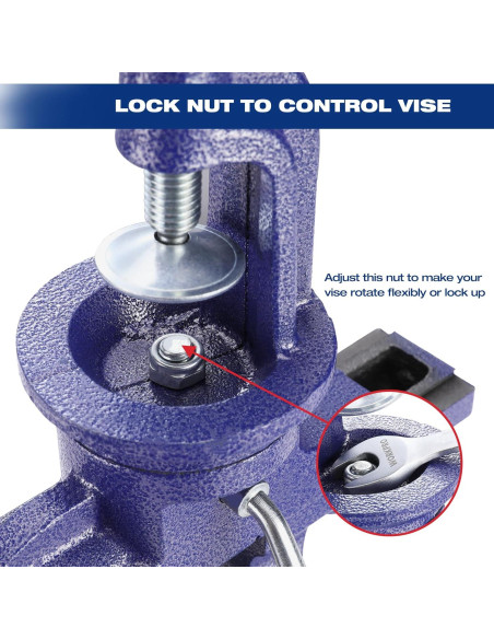 Mordaza de Banco WORKPRO 6.35 cm Base Giratoria 360 Mordaza de Banco WORKPRO 6.35 cm Base Giratoria 360