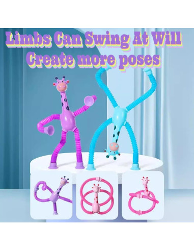 Juguete Jirafa con Ventosa Telescópica 6PCS - WUCLUD