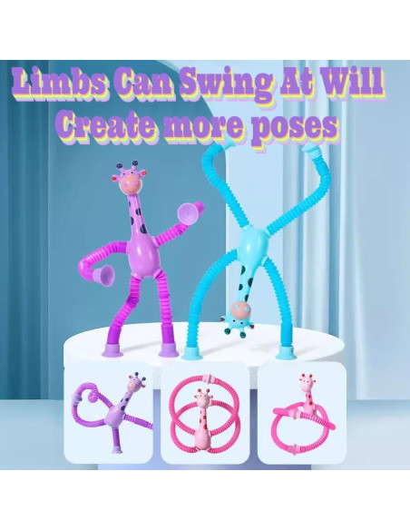 Juguete Jirafa con Ventosa Telescópica 6PCS - WUCLUD