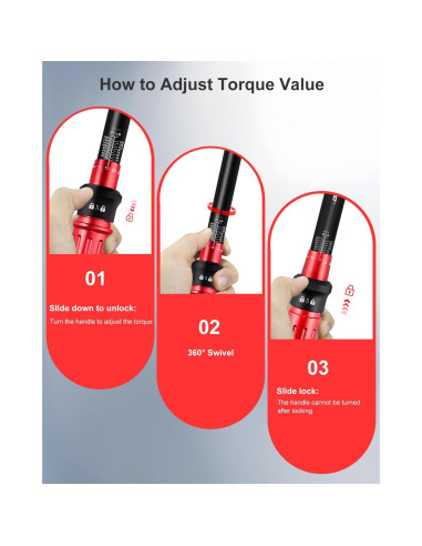 Llave de Torque 1/2" ATsafepro 10-160 Ft-Lb (13.60-217 Nm) Precisa