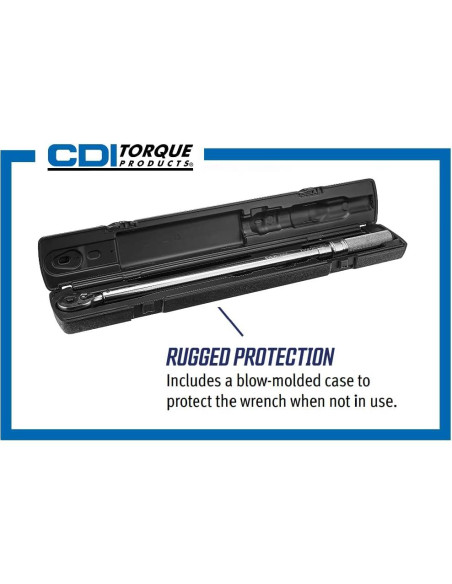 Llave de Torque Ajustable CDI 1/2" 30-250 Pies Libras 47-332 Nm
