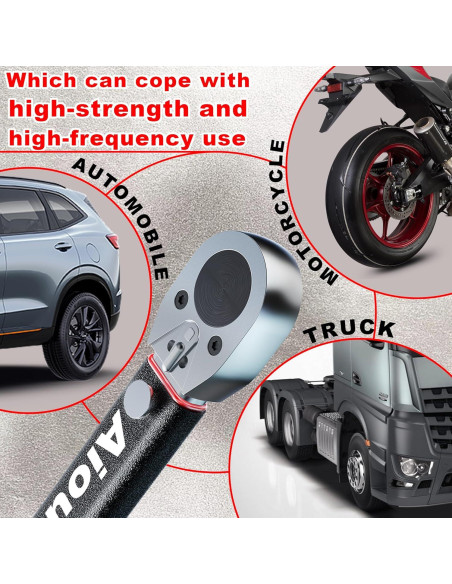 Juego de Llave de Torque Aiourx 1/2" 20-295 ft-lb 3 Piezas