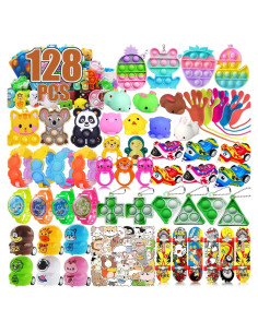 128 Piezas Juguetes Fidget para Niños - Rellenos de Piñata y Premios