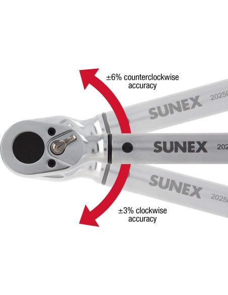 Llave de Torque Sunex 20250 1/2" Drive 30-250 kg-m 48T
