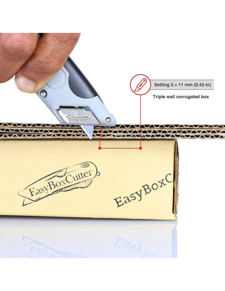 Cortador de Caja Easy Cut FG1000 Acero Inoxidable 4000 Auto Retráctil