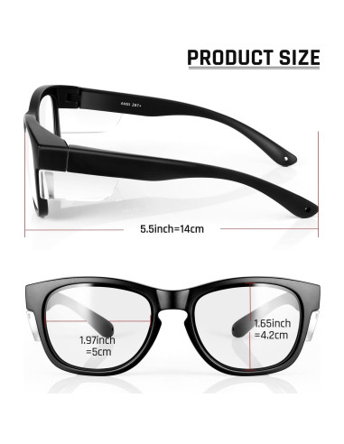 Gafas de Seguridad MORK&SUKY con Protectores Laterales ANSI Z87.1