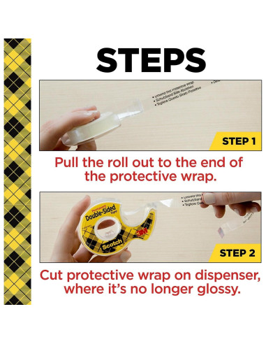 Cinta Doble Cara Removible Scotch 1.9 cm x 101.6 m con Dispensador