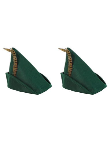 Sombreros de Fieltro Robin Hood Beistle - 2 Piezas con Plumas