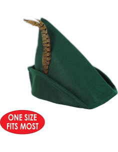 Sombreros de Fieltro Robin Hood Beistle - 2 Piezas con Plumas 2