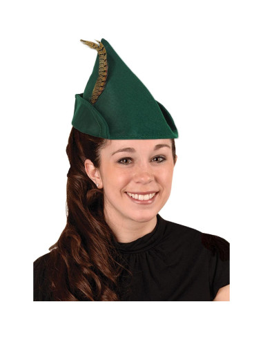 Sombreros de Fieltro Robin Hood Beistle - 2 Piezas con Plumas