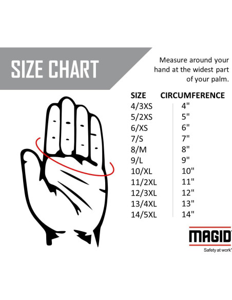 Guantes de Corte A6 MAGID Hyperon - 12 Pares Talla 8
