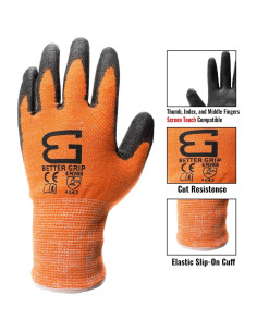 Guantes de Trabajo RK BGCRPU Nivel 5 Resistente a Cortes - 3 Pzas 2