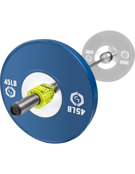 Collar de Barbell Lock-Jaw Sport Verde - Abrazadera Rápida 50mm