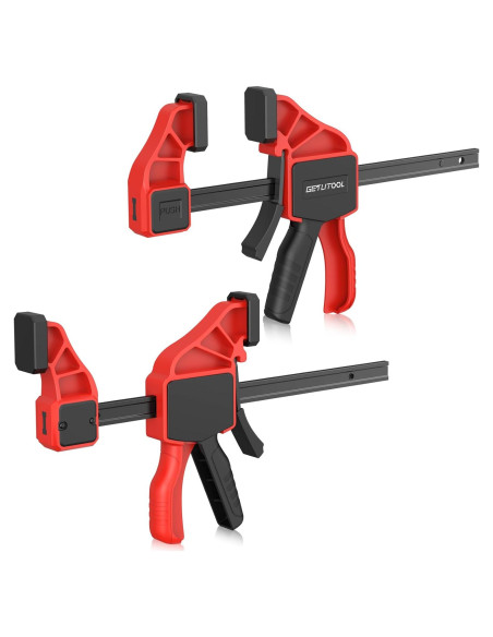 Abrazaderas de Carpintería GETLITOOL 6 Pulgadas 2 Pcs 165 lbs