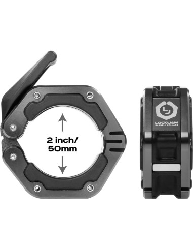 Collar de Barbell Lock-Jaw Flex Gris - Aluminio Aeronáutico