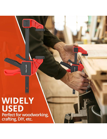 Abrazaderas de Carpintería GETLITOOL 6 Pulgadas 2 Pcs 165 lbs