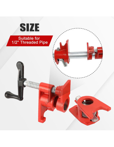 Juego de abrazaderas de tubo FLKQC 1/2" con pie único
