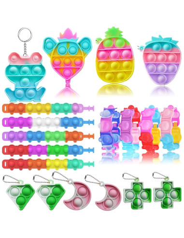 124 Piezas de Juguetes Antiestrés para Niños - Rellenos de Piñata